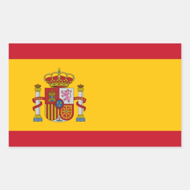spain flag rectangular sticker (Front)
