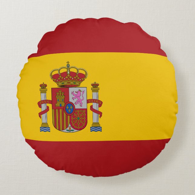 Spain Flag Round Cushion (Front)