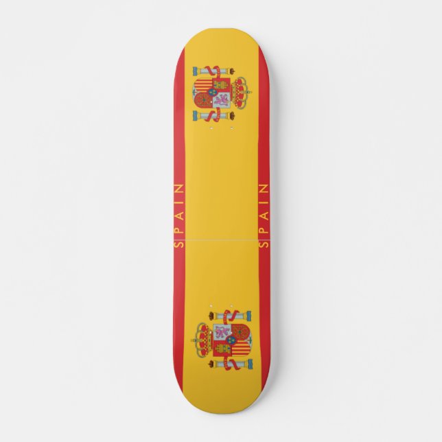 Spain Flag Skateboard (Front)