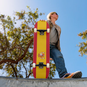 Spain flag skateboard