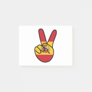 Spain Flag V Sign Post-it Notes