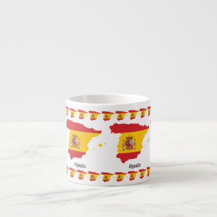 Spain Flag within Map Souvenir Design Espresso Cup