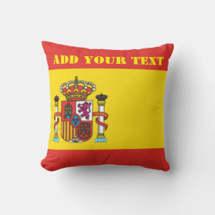 Spain Flag World Cup 2022 Football Soccer Cushion
