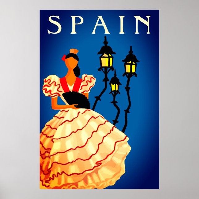 Spain Flamenco Dancer Poster (Front)