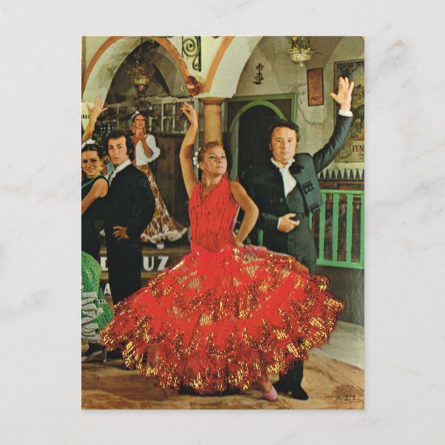 Spain, Flamenco Dancers Postcard (Front)