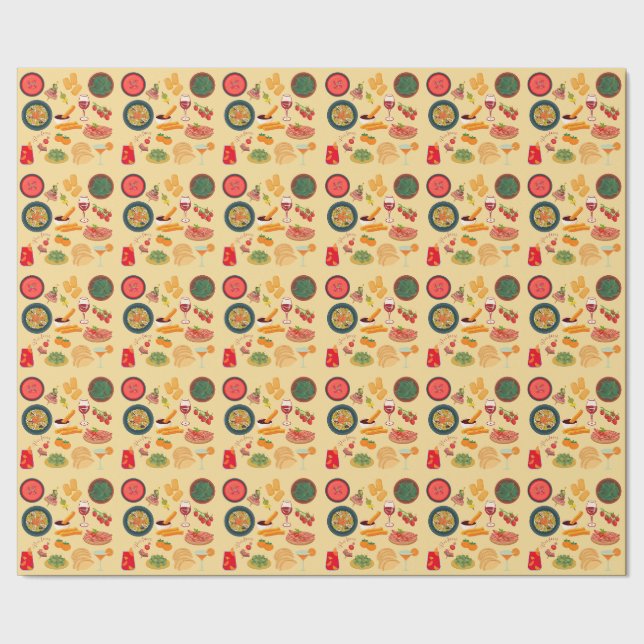 Spain Food Wrapping Paper (Seam)