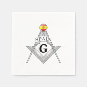 Spain freemasonry sign napkin