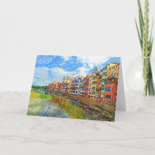 Spain-Girona-Coloured Pencil Card