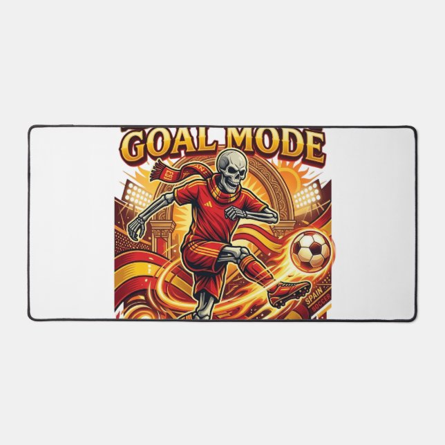 Spain Goal Mode Skeleton Striker Nations Streetwea Desk Mat (Front)