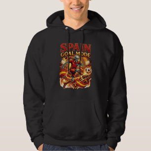 Spain Goal Mode Skeleton Striker Nations Streetwea Hoodie