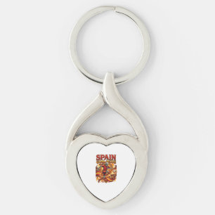 Spain Goal Mode Skeleton Striker Nations Streetwea Key Ring