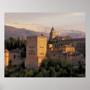 Spain, Granada, Andalucia The Alhambra, Poster