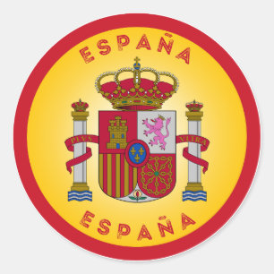 Spain Heritage Emblem Classic Round Sticker