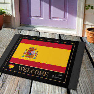 Spain house mat, Spanish Flag sports / Welcome Doormat