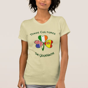 Spain Ireland USA Shamrock Personalised Women’s T-Shirt