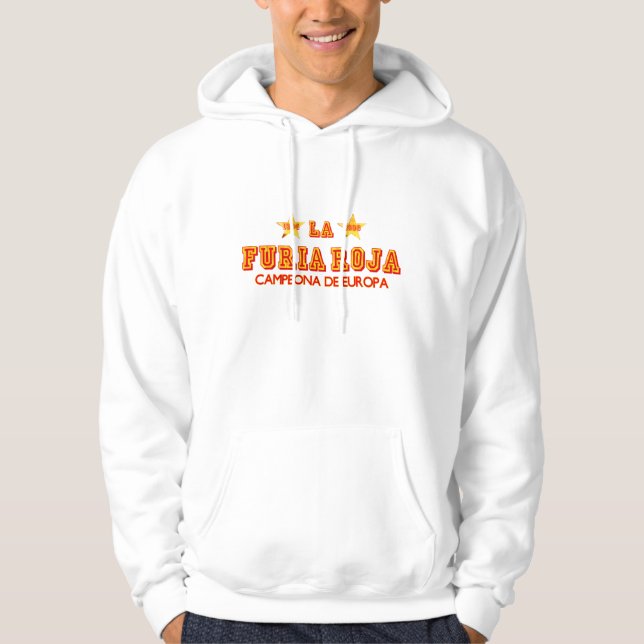 Spain La Furia Roja Campeona de Europa Hoodie (Front)