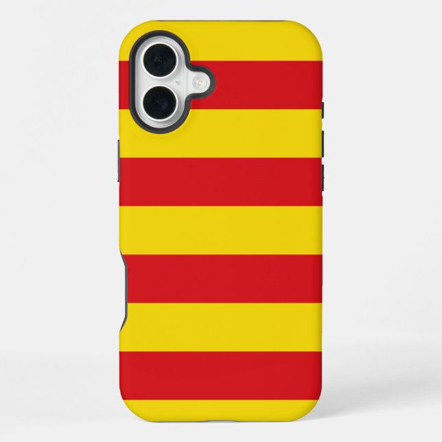 Spain: La Senyera Catalonia Flag iPhone Case (Back)
