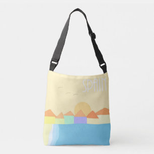 spain landscape painting art crossbody bag