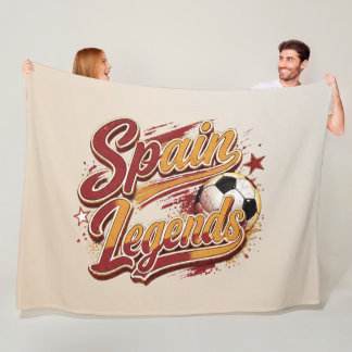 Spain Legends Soccer Fleece Blanket