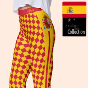 Spain leggings, fashion, Spanish Flag Leggings
