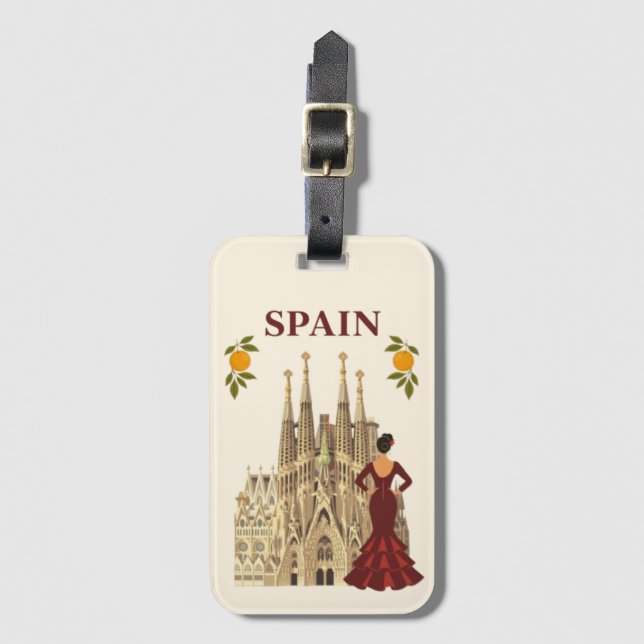 Spain Luggage Tag (Front Vertical)