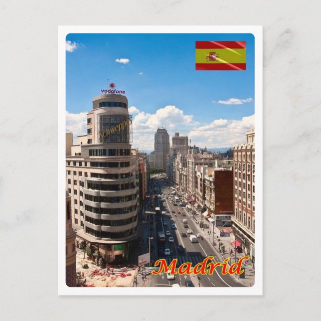 Spain - Madrid - Downtown Avenu - Postcard (Front)