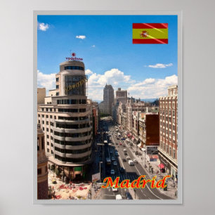 Spain - Madrid - Downtown Avenu - Poster