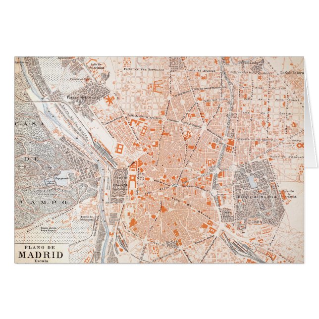 Spain: Madrid Map, C1920 (Front Horizontal)