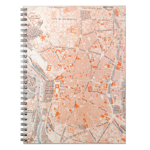 Spain: Madrid Map, C1920 Spiral Notebook