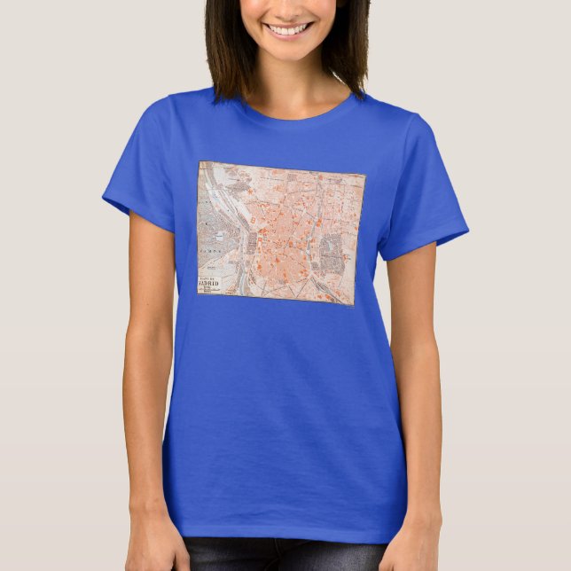 Spain: Madrid Map, C1920 T-Shirt (Front)