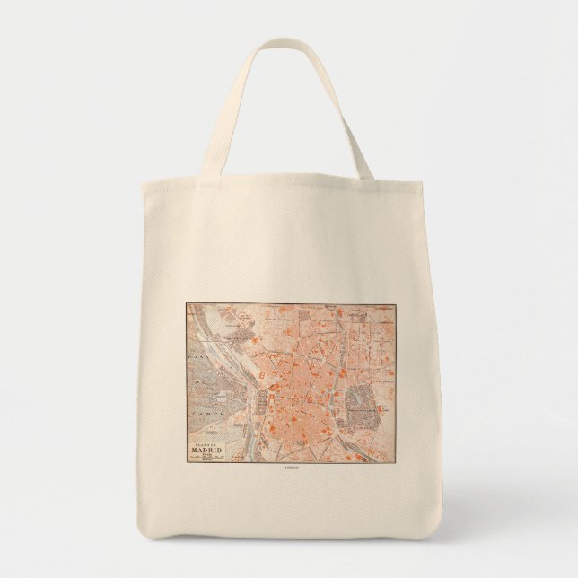 Spain: Madrid Map, C1920 Tote Bag (Front)