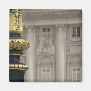 Spain, Madrid. Royal Palace, ornate gilded lamp Magnet