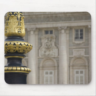 Spain, Madrid. Royal Palace, ornate gilded lamp Mouse Pad
