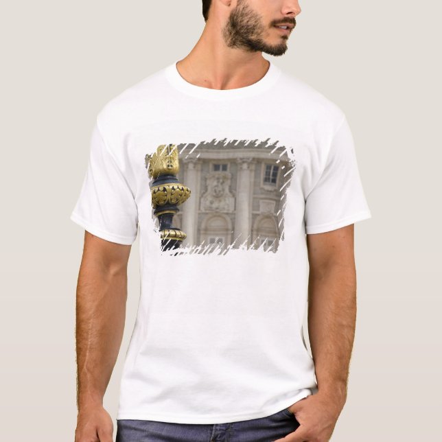 Spain, Madrid. Royal Palace, ornate gilded lamp T-Shirt (Front)