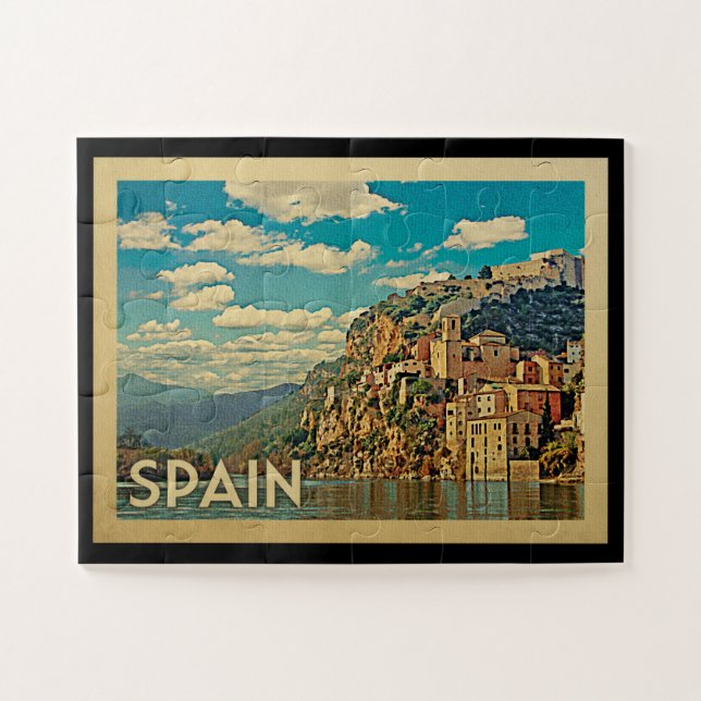 Spain Miravet Vintage Travel Jigsaw Puzzle (Horizontal)