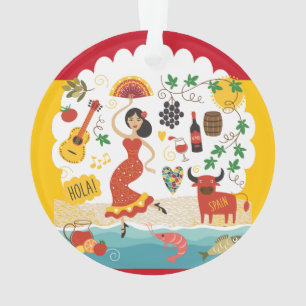 SPAIN Monogram - SEE BACK!  Ornament