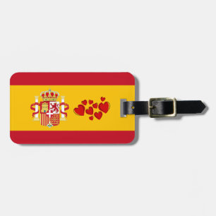 Spain national Flag Luggage Tag