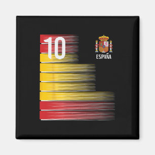 Spain Number 10 Espana Spanish Soccer Men Women Ki Magnet