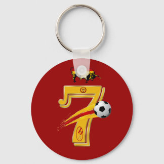 Spain Number 7 Soccer World Champions Keyring
