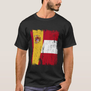 Spain Peru Half Flag Spanish Peruvian Heritage Jer T-Shirt