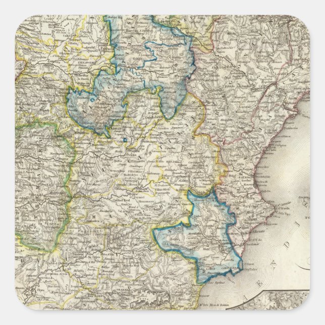Spain, Portugal 5 Square Sticker (Front)