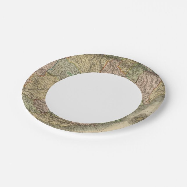 Spain, Portugal 7 Paper Plate (Angled)