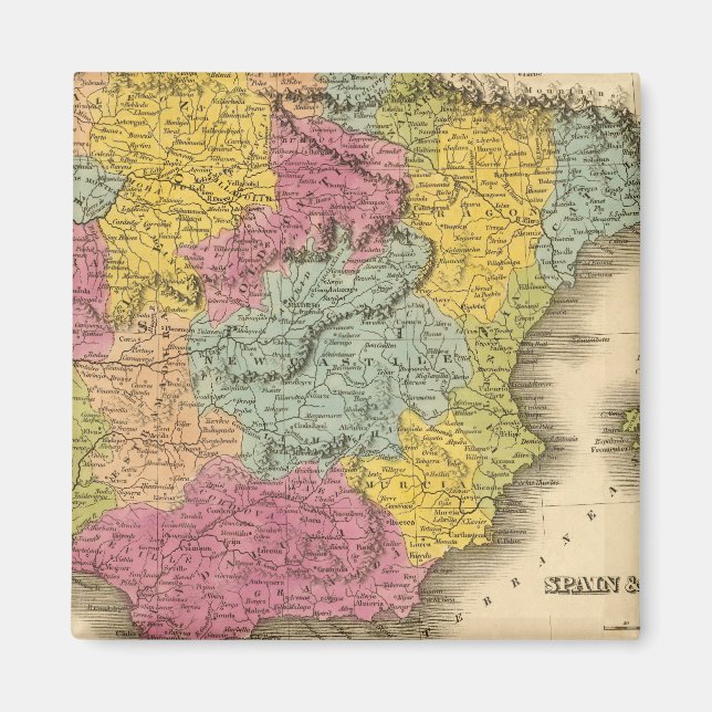 Spain, Portugal 8 Magnet (Front)