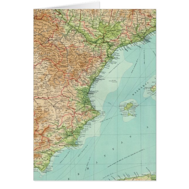 Spain & Portugal eastern section (Front)