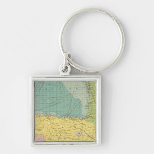 Spain, Portugal, Western France Key Ring