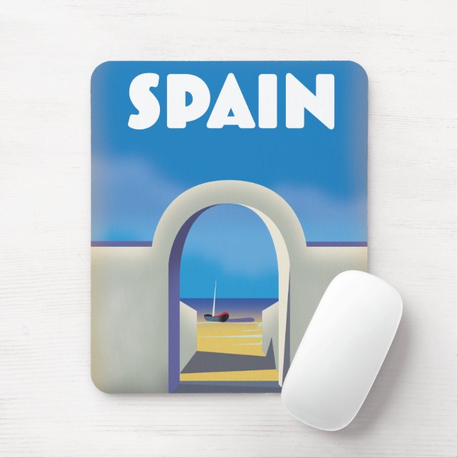 Spain Retro Vacation art Mouse Pad (With Mouse)