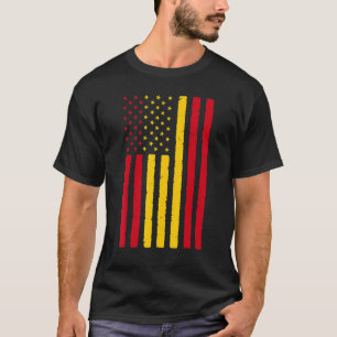 Spain Roots Usa Flag Heritage Half Spanish America T-Shirt