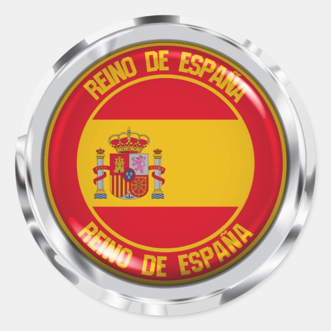 Spain Round Emblem Classic Round Sticker (Front)