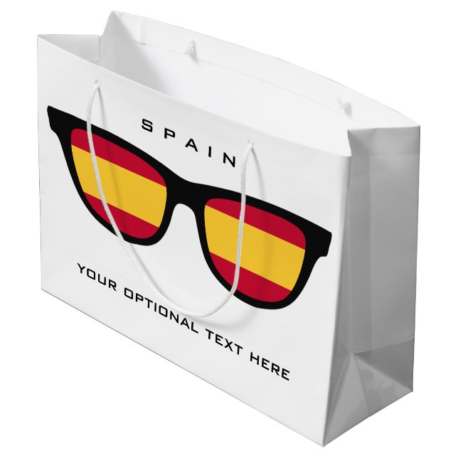 Spain Shades custom text & colour gift bag (Back Angled)