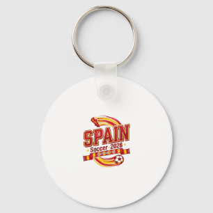 Spain Soccer 2026 Soccer Bold Country Typography F Key Ring